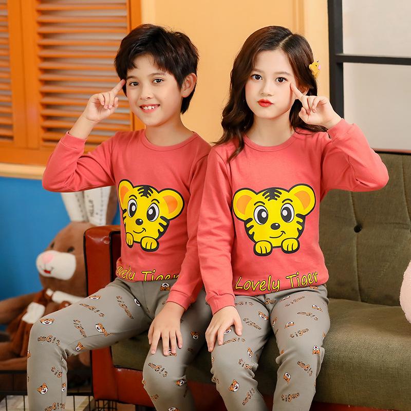100% Cotton Children's Pajamas Astronaut Pajamas for Teens 4 6 8 12Years Winter Boys Clothes Long Sleeve Baby Girl Clothing Sets