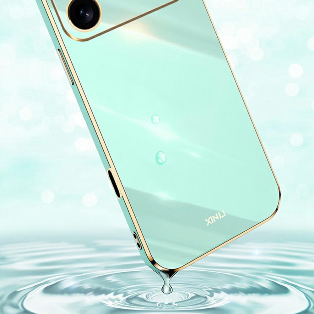XINLI For iPhone 17 Pro Max Case TPU Phone Cover with Electroplating Frame