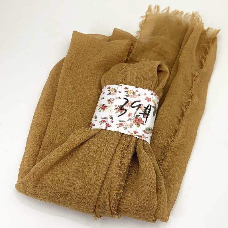 Women Cotton Scarf New Summer Girls Solid Color Sunscreen Thin Scarves Soft Shawl Foulard Viscose Spring Lady Wrap Shawls