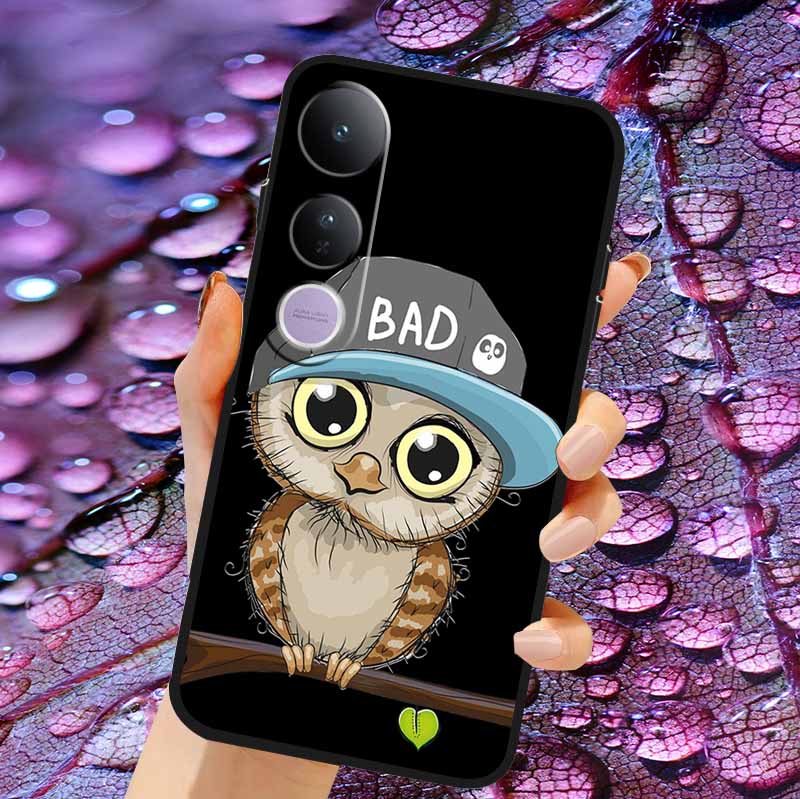 Case For Vivo V50 Lite Soft 3D Flower Relief Emboss Silicone Covers for Vivo V 50 Lite 4G 5G V50Lite Soft Capa Protective Casing