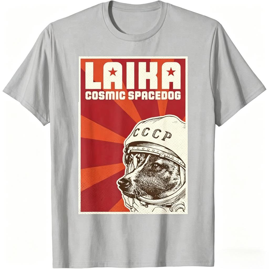 Laika Dog Sputnik Space Dog USSR Unisex TShirt with Laika Space Dog Unisexs Clothing and Womens Clothing Summer New T Shirt