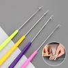Crochet Hook with Tongue Knitting Sewing Tools Repair Sweater Beading Accessories DIY Sewing Needle Plastic Shank Crochet Hooks