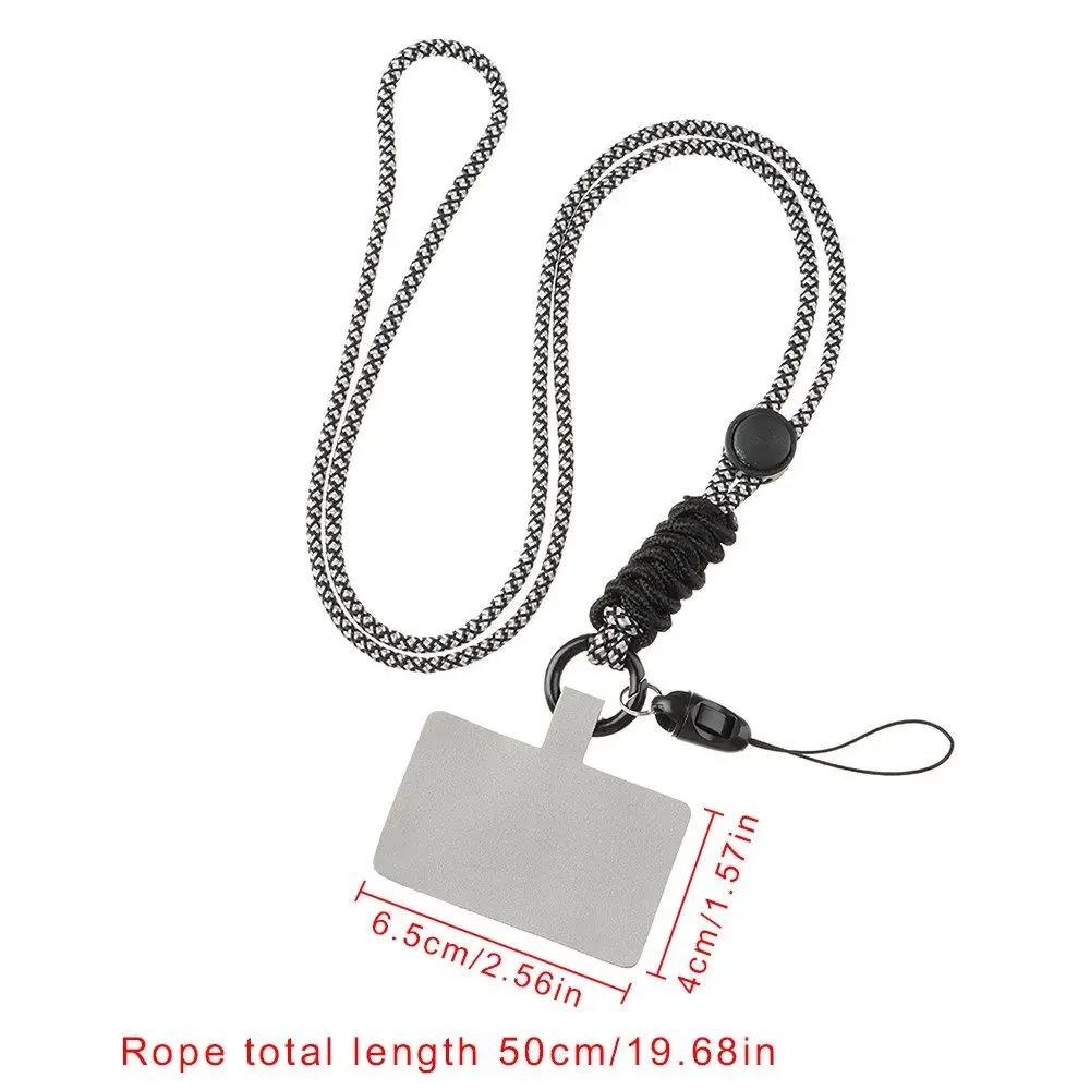 Abnehmbare Hülle Riemen Schlüsselanhänger Kette Crossbody Handy Sicherheitsleine Patch Handy Lanyard Hängeschnur am Hals Nylonband