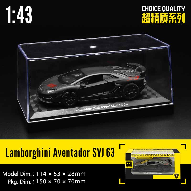 CCA 1:43 Alloy Car Models - BMW Lamborghini Bentley McLaren Collection with Acrylic Case & Display Stand, Diecast Gift for kids