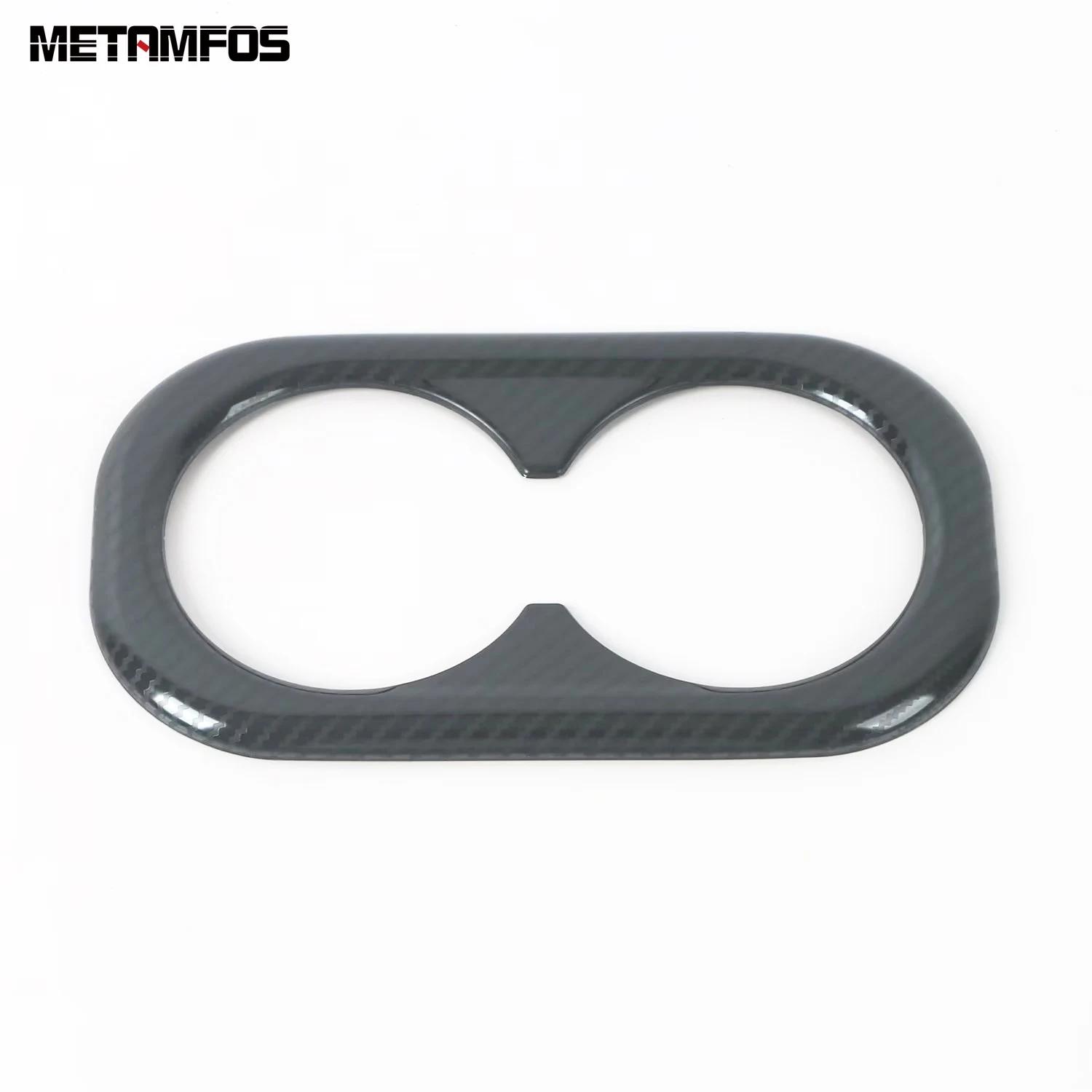 For Honda CR-V CRV  2024 2025 Carbon Fiber Rear Cup Holder Water Bottle Decoration Frame Interior Accessories Car Styling Steel Carbon Fiber