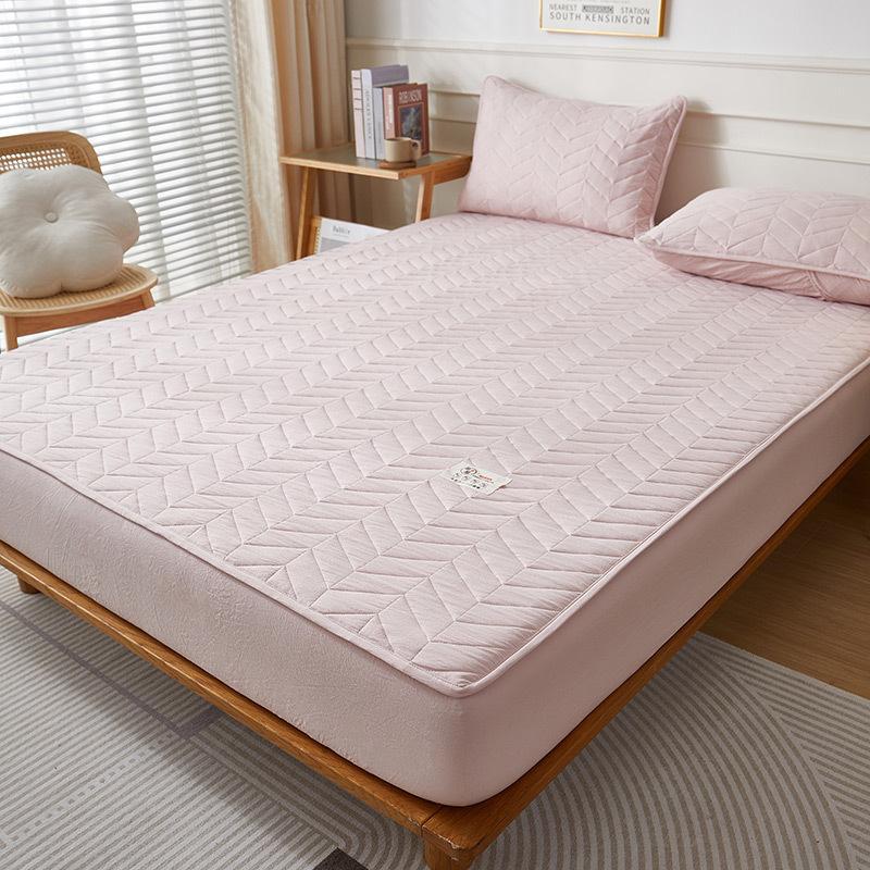 Cotton Waterproof Fitted Sheet Thickened Washed Cotton Three-piece Simmons Mattress Protector
