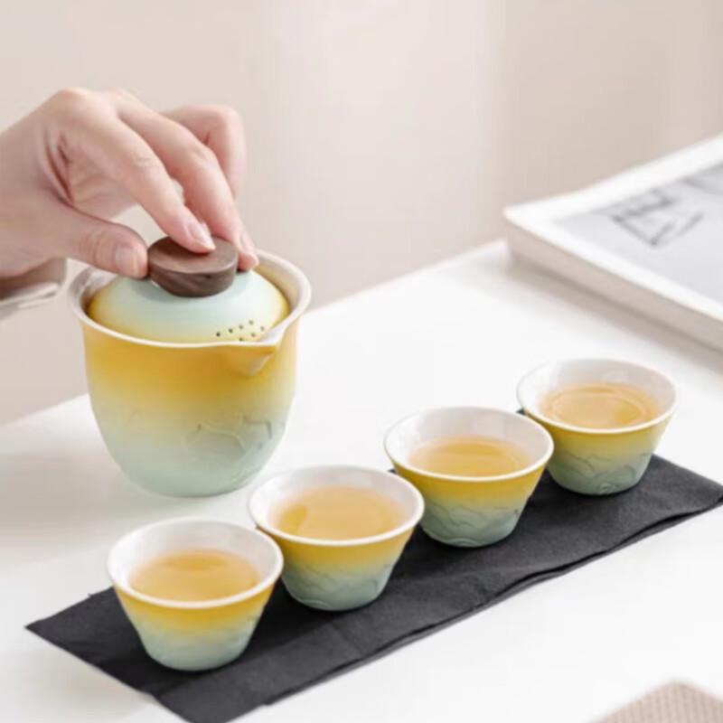 SIYUTANG A Thousand Li of Rivers and Mountains Embossed Silk Scarf Set