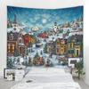 Christmas Cartoon Background Decorative Tapestry Bohemian Hippie Wall Decorative Tapestry Christmas Home Background Decorative