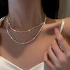 925 Silver 40-75cm Exquisite Sparkling Necklace Fashion Women Couple Wife Anniversary Gift Jewelry Accessories