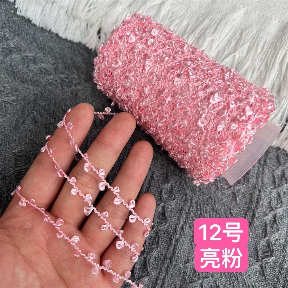 100G Glossy Ear Yarn, Bilateral Small Circles, Hand-mixed Wiring, Hand-woven Fancy Yarn DIY Knitting&Crocheting