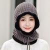 Women’s hat Winter warm hat outdoor cycling windproof cold-weather knit beanie with neck protection fleece-lined men's hat