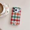 Colorful Plaid Velvet Phone Case for iPhone 16, iPhone 17, and iPhone 17 Pro Max