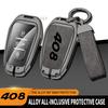 Custodia Portachiavi Auto in Lega e Vera Pelle di Alta Qualità Adatta per Peugeot 408 Custodia Portachiavi Auto 2014 Accessori Auto