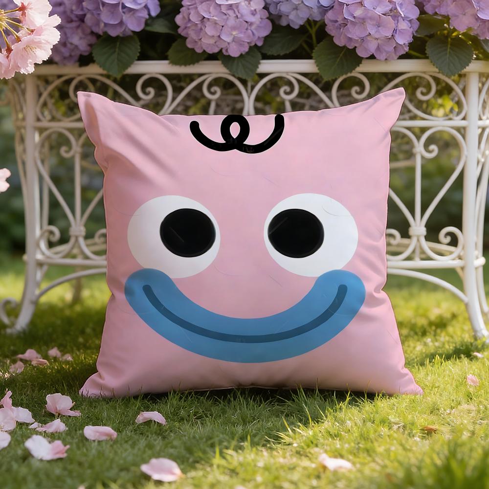 Style cute expression Cushion Cover Home  Car DualScene Pillow Cover Reversible for Premium Comfort