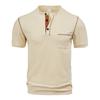 Herren Übergröße Farbblock Casual Sport-Poloshirt mit Henley-Ausschnitt, Atmungsaktiv und Schnelltrocknend
