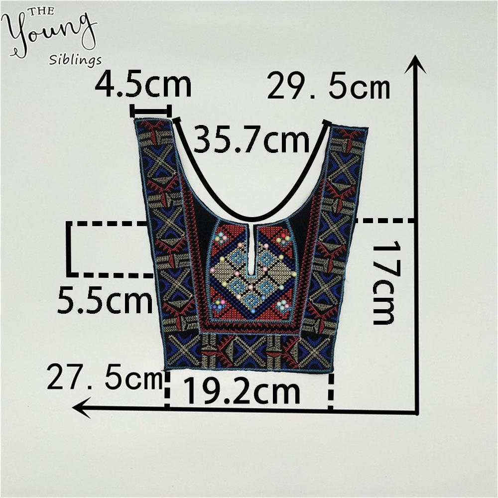 Polyester Embroidered Lace Collar Diy Handmade Imitation Pearl Lace Applique Women'S Accessories