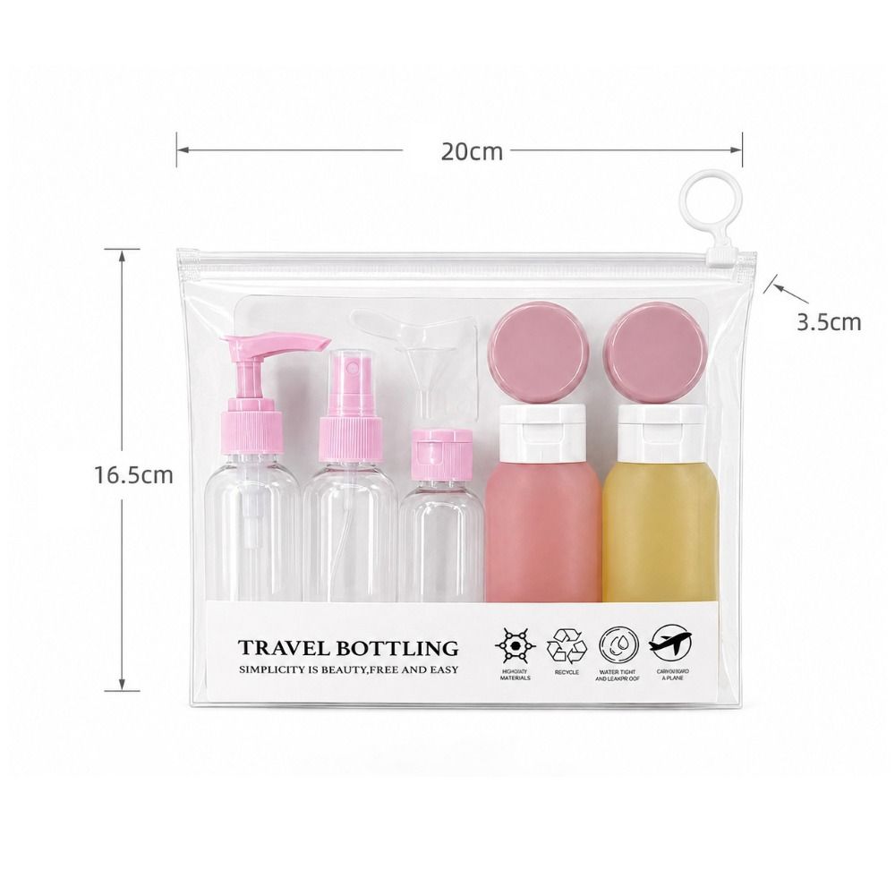 Portable Refillable Bottles Convenient Pump Spray Jars Premium Travel Bottles Set Shampoo