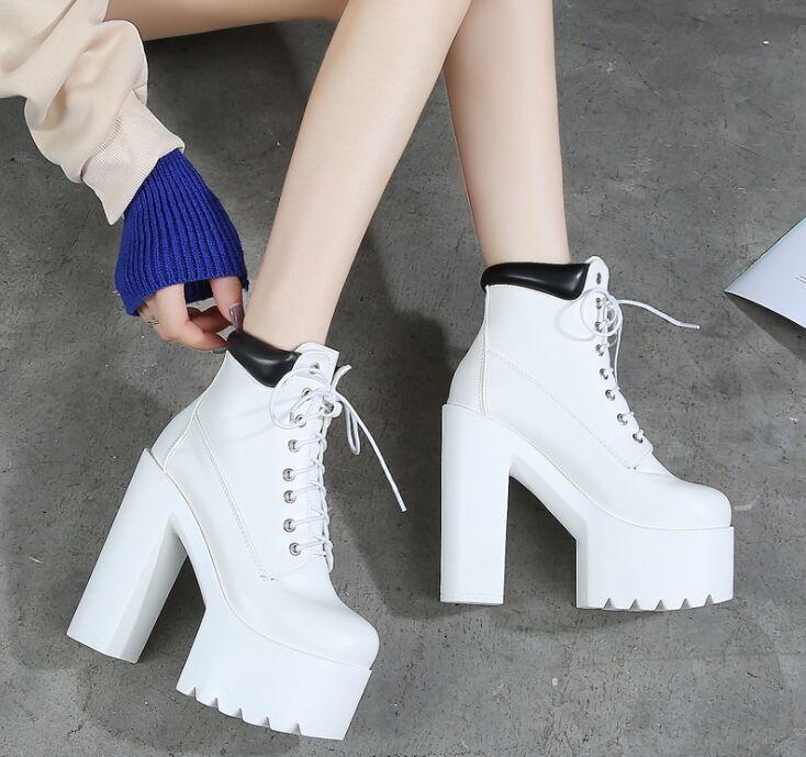 Autumn New 14 Cm High Heel Boots Sexy Nightclub Short Boots for Women Casual Knight Boots