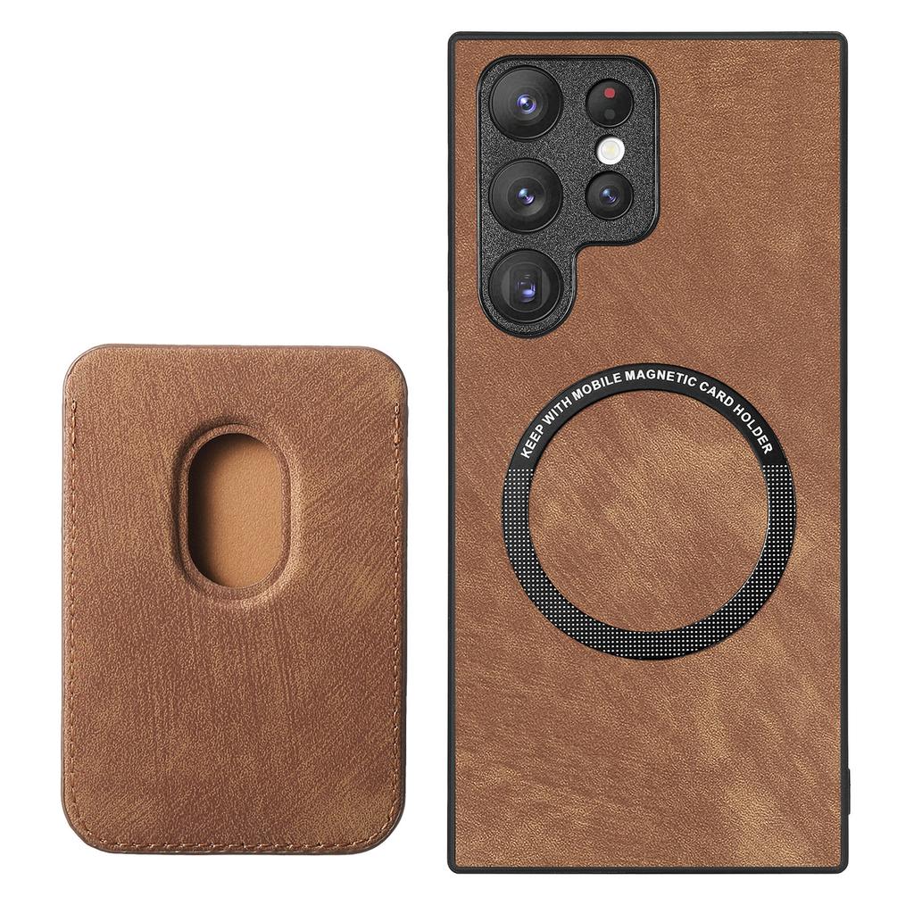 2 IN 1 Magnetic Cards Bag Detachable Vintage Leather Case For Samsung Galaxy S23 Ultra S22 Plus S24 A54 A14 A24 A15 A25 Cover