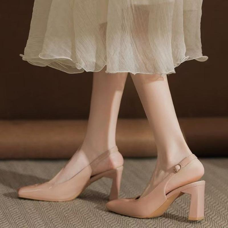 Fashion High Heels Women Sandals 2025 Summer Shallow Shoes Fad Woman Designer Elegant New Trends Slippers Dress Pumps Sandalias De Mujer