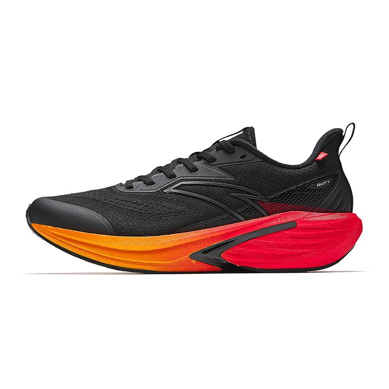 Anta Rocket 7 Comfortable Lightweight Durable Professional Fabric Rubber Low-Top Running Shoes Men sneaker Basic-Black Flame-Orange-Red 112545581-16