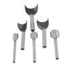 6pcs  Set DIY Leather Carft  Half  Round Punch Belt End Cutter For Home Leather Sewing(15 40mm)