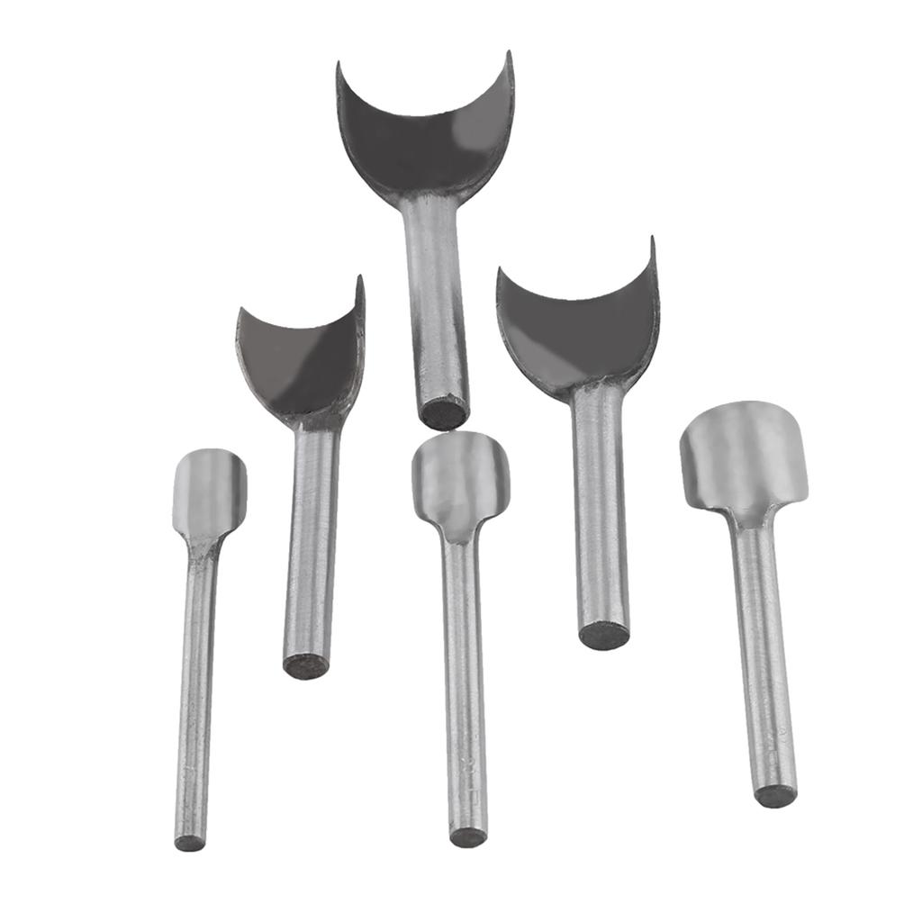 6pcs  Set DIY Leather Carft  Half  Round Punch Belt End Cutter For Home Leather Sewing(15 40mm)