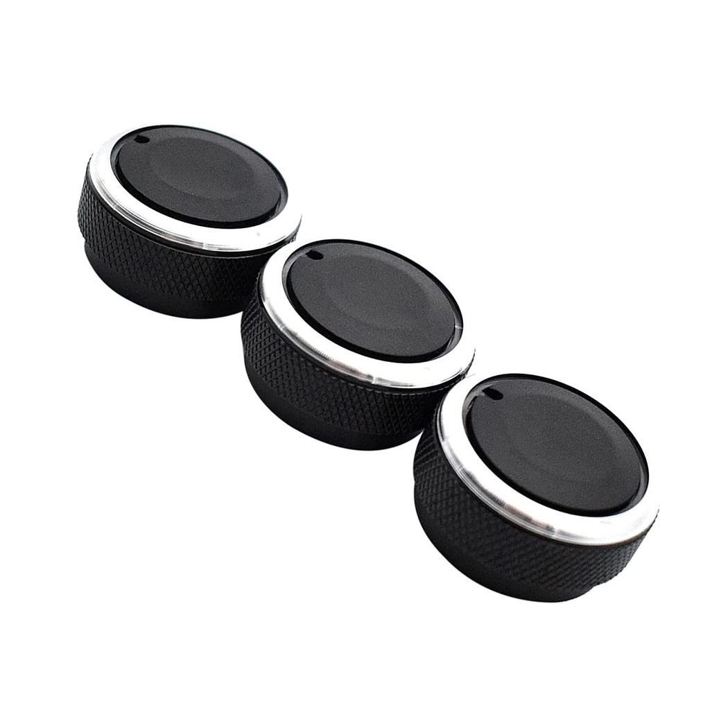 3pcs AC Switch Knobs Air Conditioning Heat Control Knob for Platz Vios Vitz Yaris Ho X Black