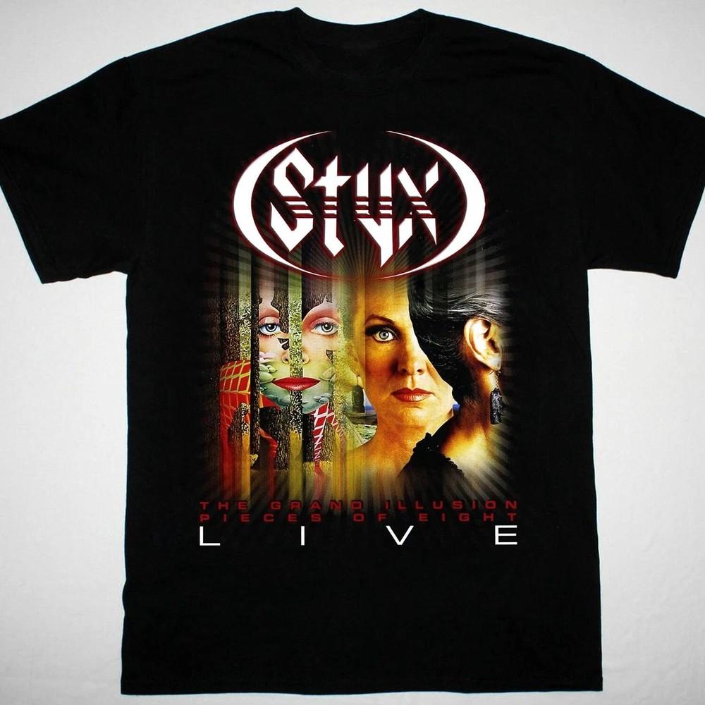 Styx band album poster Black T-shirt Unisex All sizes S to 2XL Unisex T-Shirt S