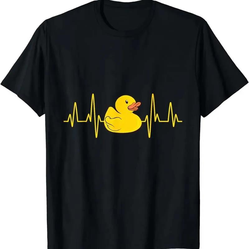 Cute Duck Print T-shirts Summer Women Casual Fashion Funny High Street Sale Tops Crew Neck Short Sleeve 2000s Y2k Cheap Clothes