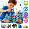 Set of Magnetic Construction Blocks 3D Large Panels Sea World 40 pcs.