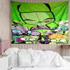 Invader-Zim Print Tapestry, Backdrop, Easy Setup, Ideal for Bedroom, Office & Living Room, with Aesthetic Wall Hanging Decor.