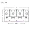 1set Electric Guitar Bridge 6 String Bridge Brass 3-Saddles for Tele Telecaster Electric Guitar