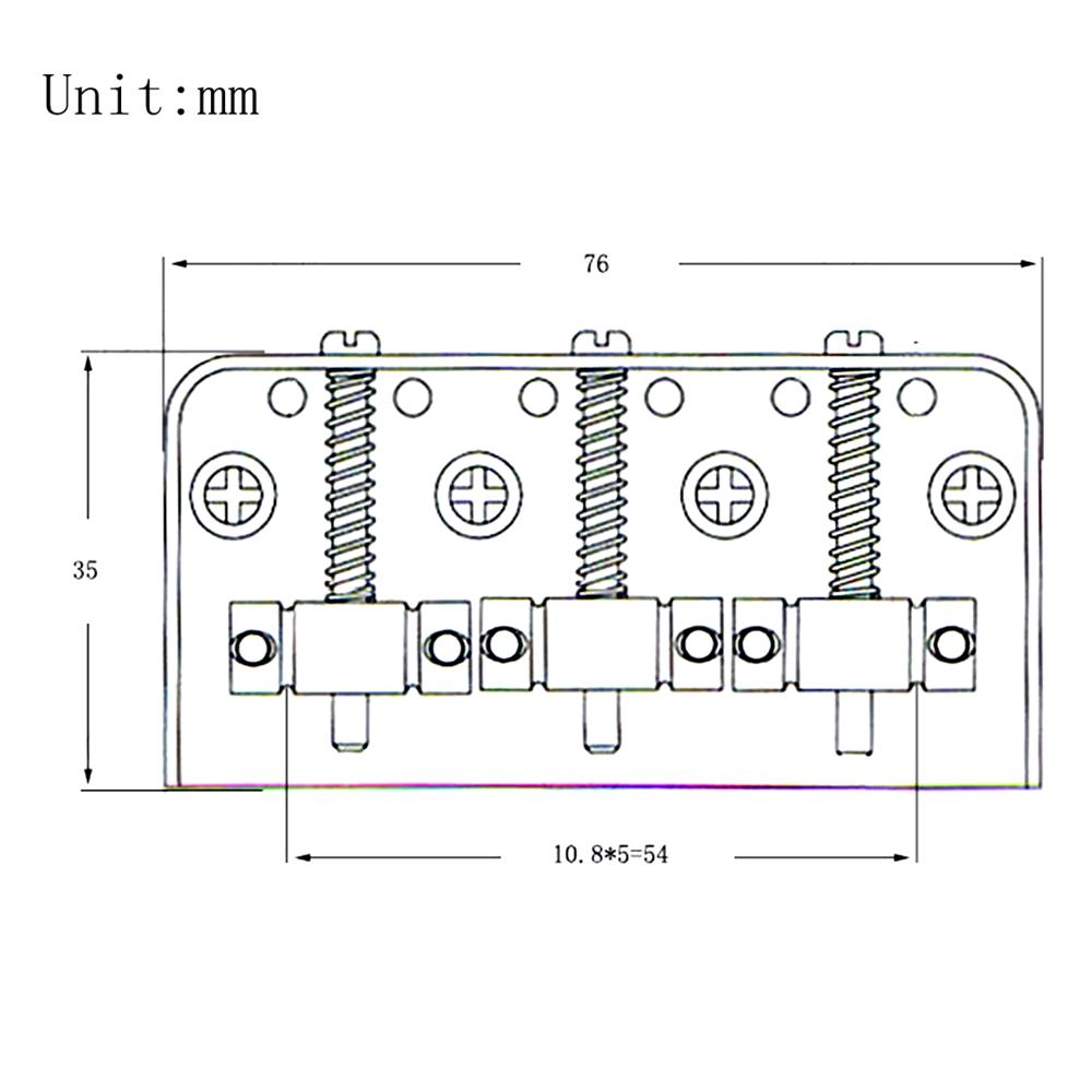 1set Electric Guitar Bridge 6 String Bridge Brass 3-Saddles for Tele Telecaster Electric Guitar
