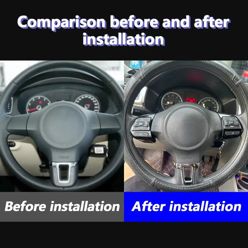 LED Steering Wheel Button remote control switch touch screen volume for VW Golf MK6 Polo Jetta MK5 Touran Caddy Bora accessories