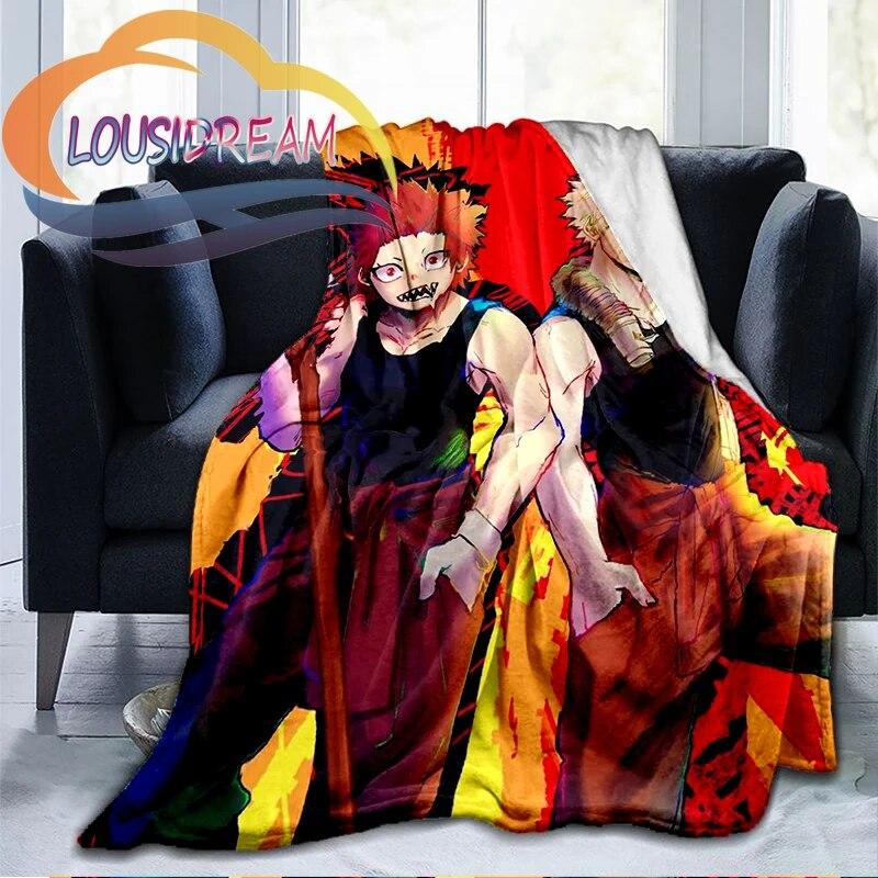 My Hero Academia Nadýchaná vlněná deka Flanel Hřejivost Měkká plyšová pohovka Throw čtvercová deka Tourist