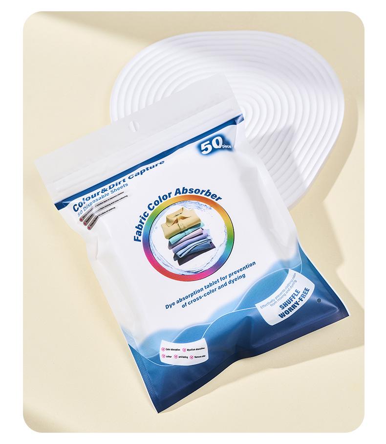Color-Locking Anti-Bleeding Laundry Sheets: Non-Staining, Color-Absorbing, Perfect for Mixed Loads.