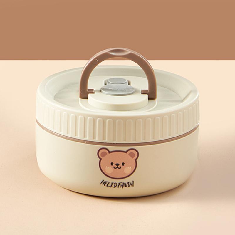 

Микроволновая герметичная термо-бенто ланч-бокс из нержавеющей стали 304, большой вместимости, милый, с изоляцией, контейнер для еды, уличная посуда