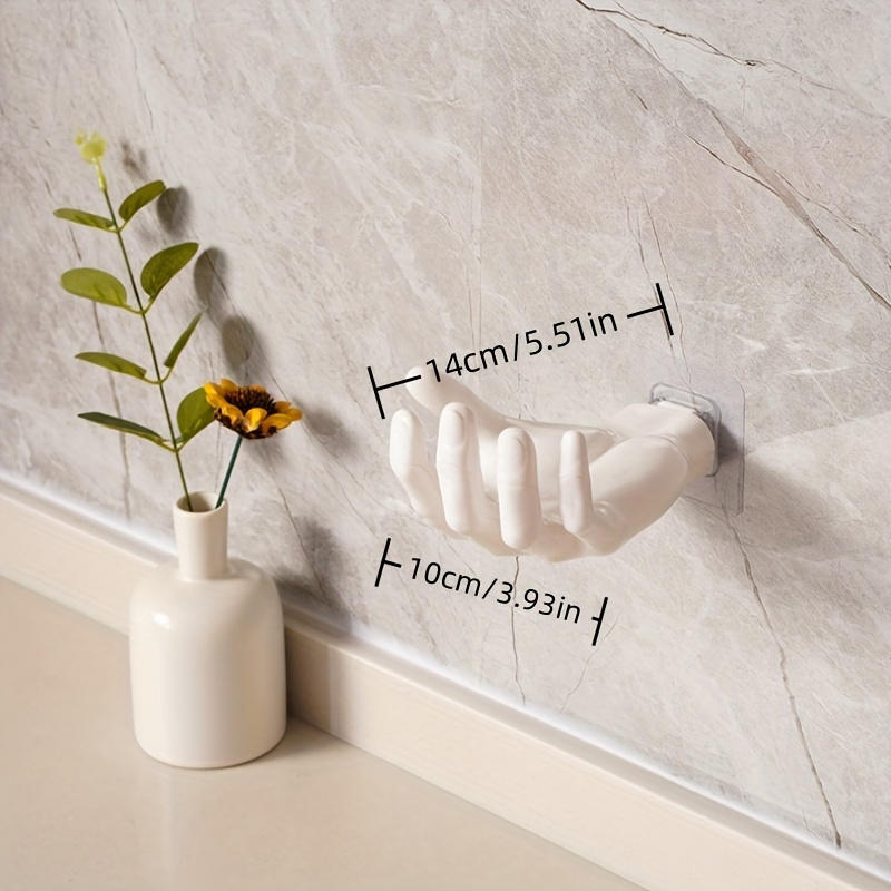 Creative Palm Up Hook Soap Holder Finger Hand Shape Design Wall Hanger Hooks Bathroom Storage Display Rack Decor Home Organizer