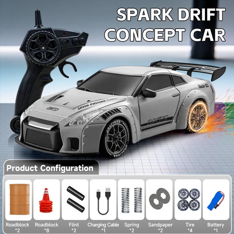 1: 24 RC Remote Control Car 4WD High-speed Drift Racing Car 2.4G Firelight Remote Control Car children Model Toy Gift