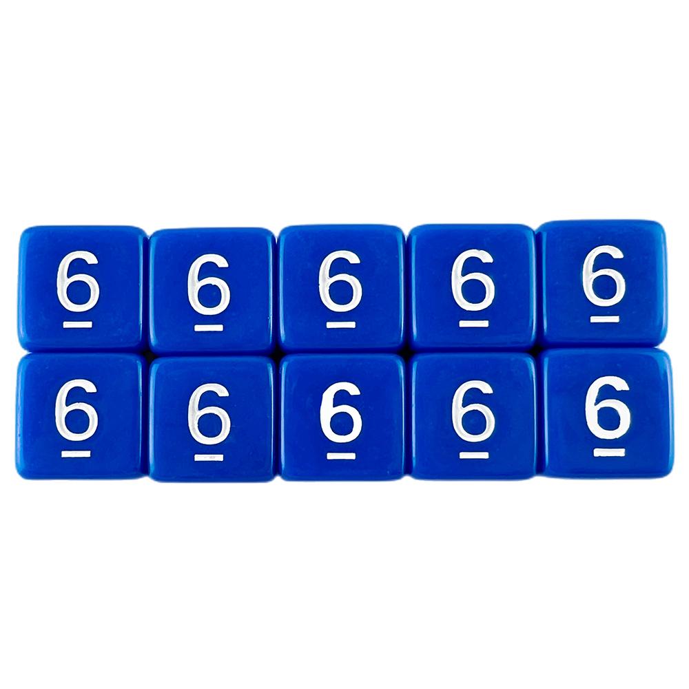 10pcs 6 Sided Dice Digital Game Dice for DND Board Game