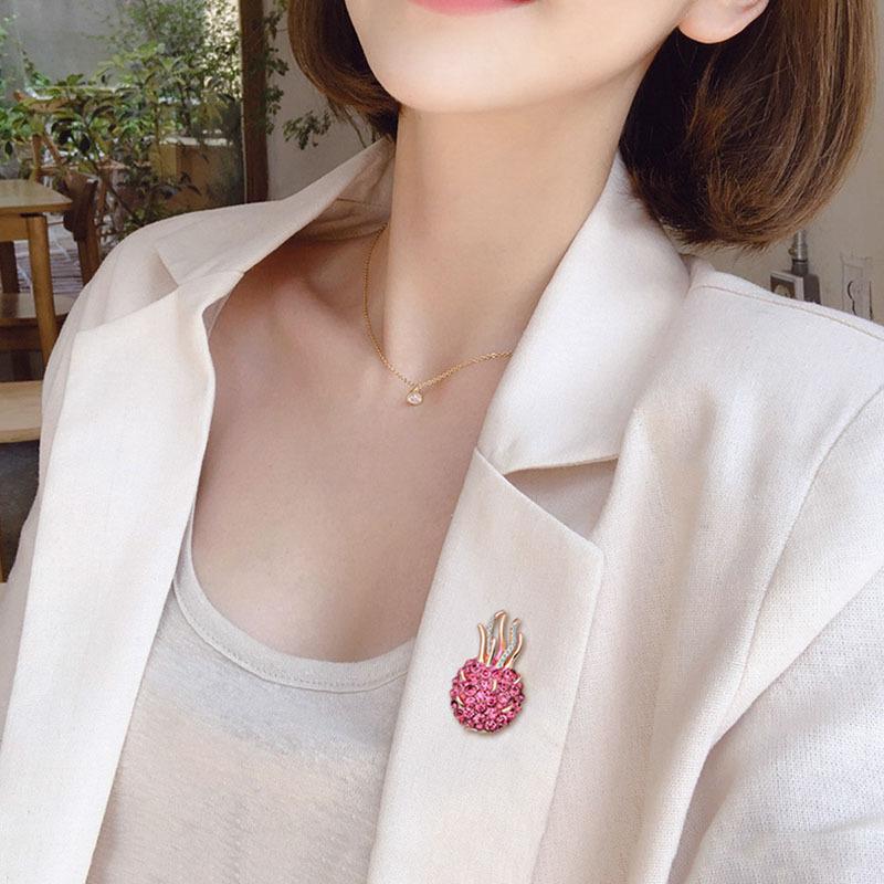 Creative Dragon Fruit Brooch Female Cute Japanese Simple And Versatile Personality National Temperament Brooch Accessories
