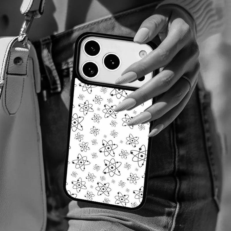 Atom Chemistry Science Phone Case For iPhone 17 Air 14 15 13 12 Max Cover For Apple 14 15 16 16e 11 Pro Max Plus Coque
