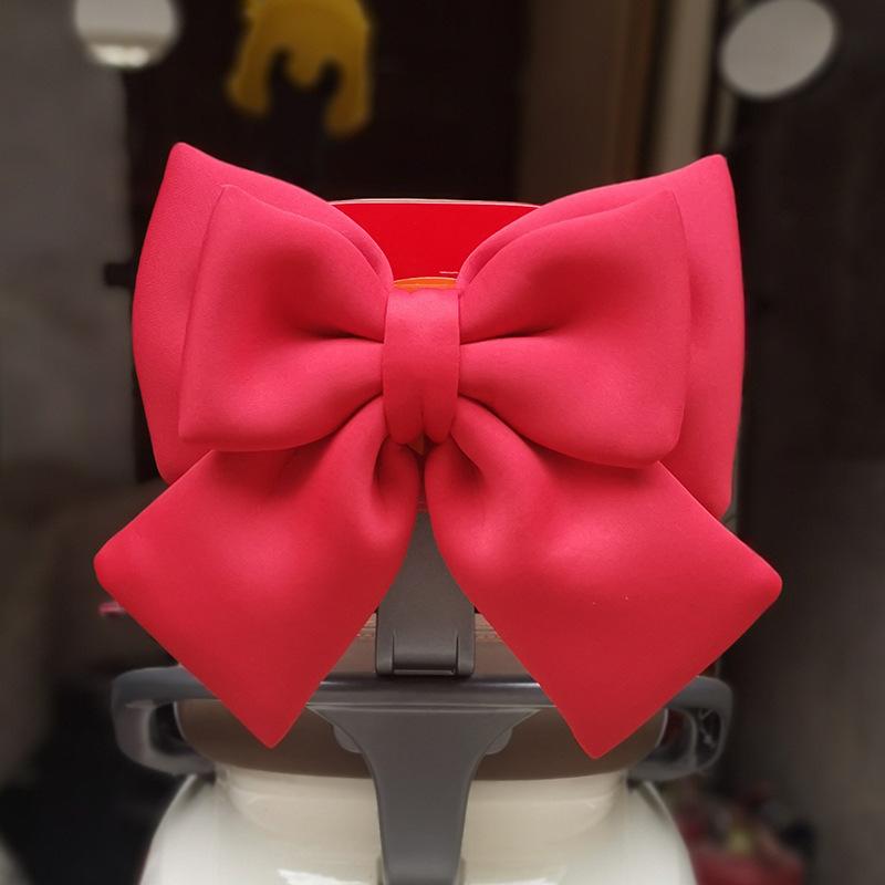25x23 Universal Motorcycle Scooter Decor Helmet Bow Girl Electric Vehicle Rear Seat Decoration Accessories Cute Bow Cotton