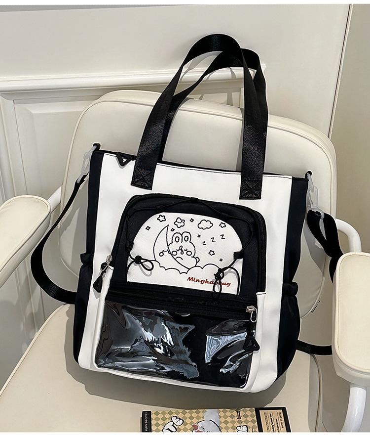 

Школьная сумка нишевая высокоценная сумка-тоут японская контрастная цветная сумка-батон повседневная милая сумка-мессенджер студенческая милая косметичка