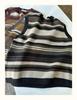 8517 Winter Korean Style Plus Size Casual Embroidered Knit Striped Vest