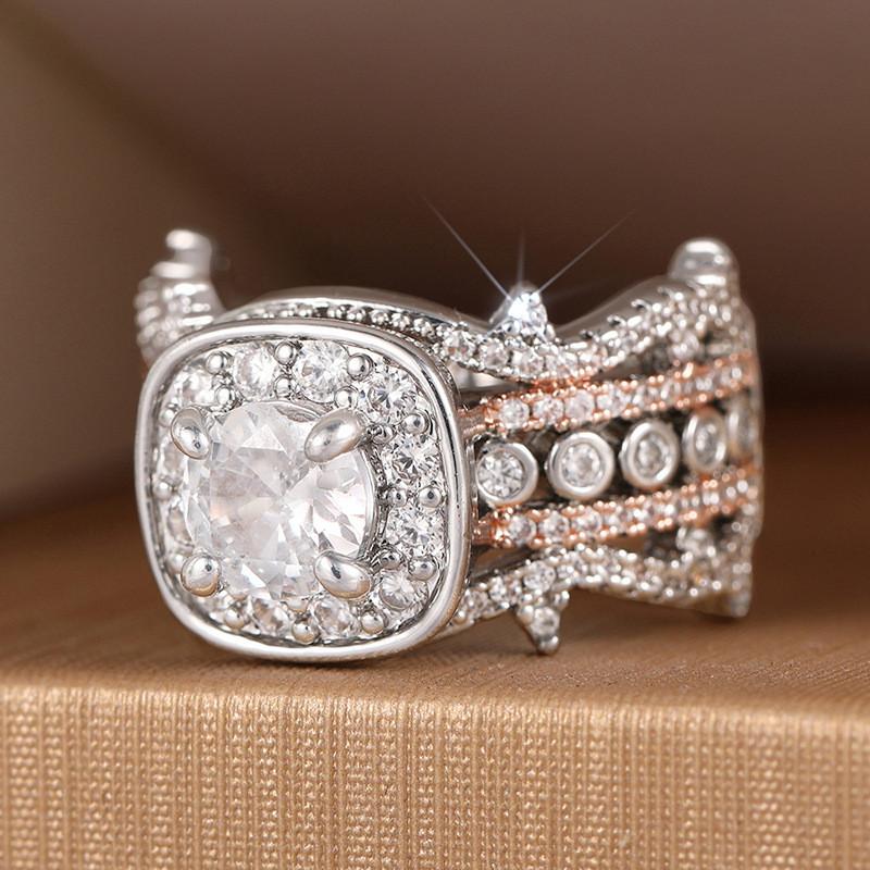 CopperGorgeous Cubic Zirconia Women Rings Temperament Elegant Female Engagement Wedding Jewelry