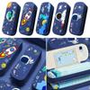 Large Capacity Cartoon Pencil Case Creative Double Layer PU Waterproof Stationery Box Student School Supplies