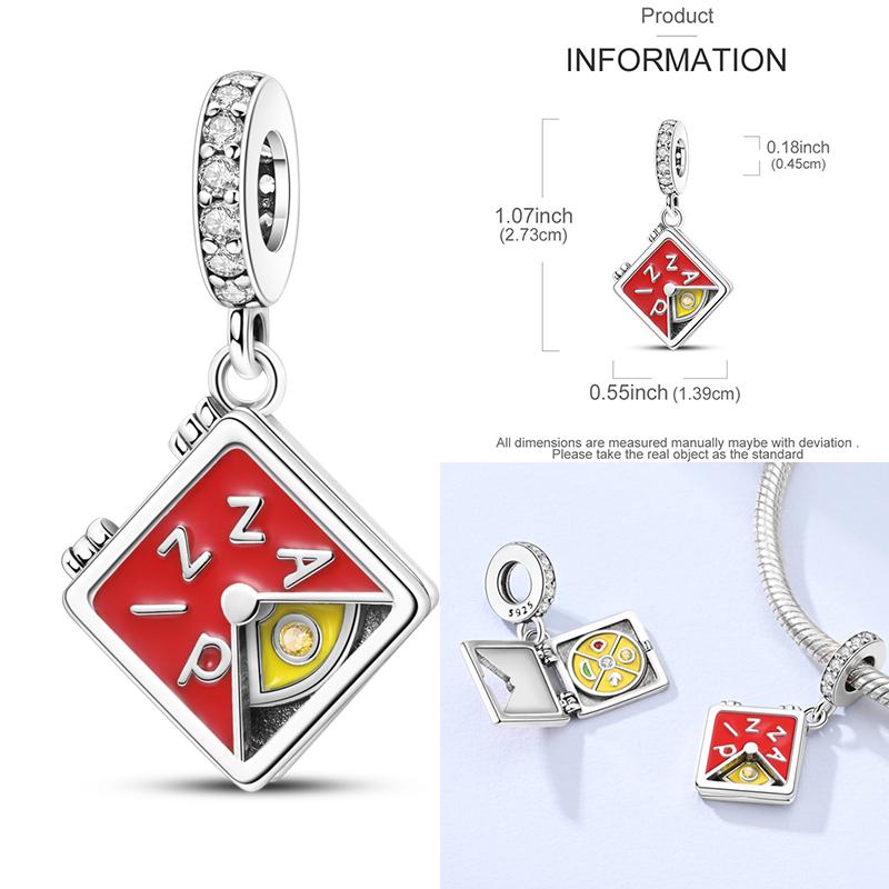 Charms Plata De Ley 925 copper Original Devil's Eye Perfume Bottle Bow Silicone Spacer Beads Women Bracelet DIY Zircon Pendants