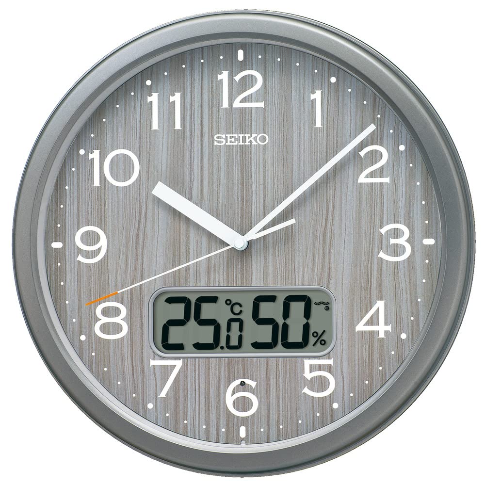 

Manufacturer Extended Seiko Clock Wall Clock Radio Analog Temperature Humidity Gray Metallic Diameter 311 x 51 mm KX273N [2-year Warranty]